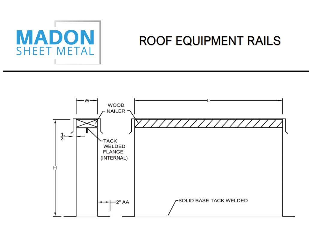 Roof equipment rail specs